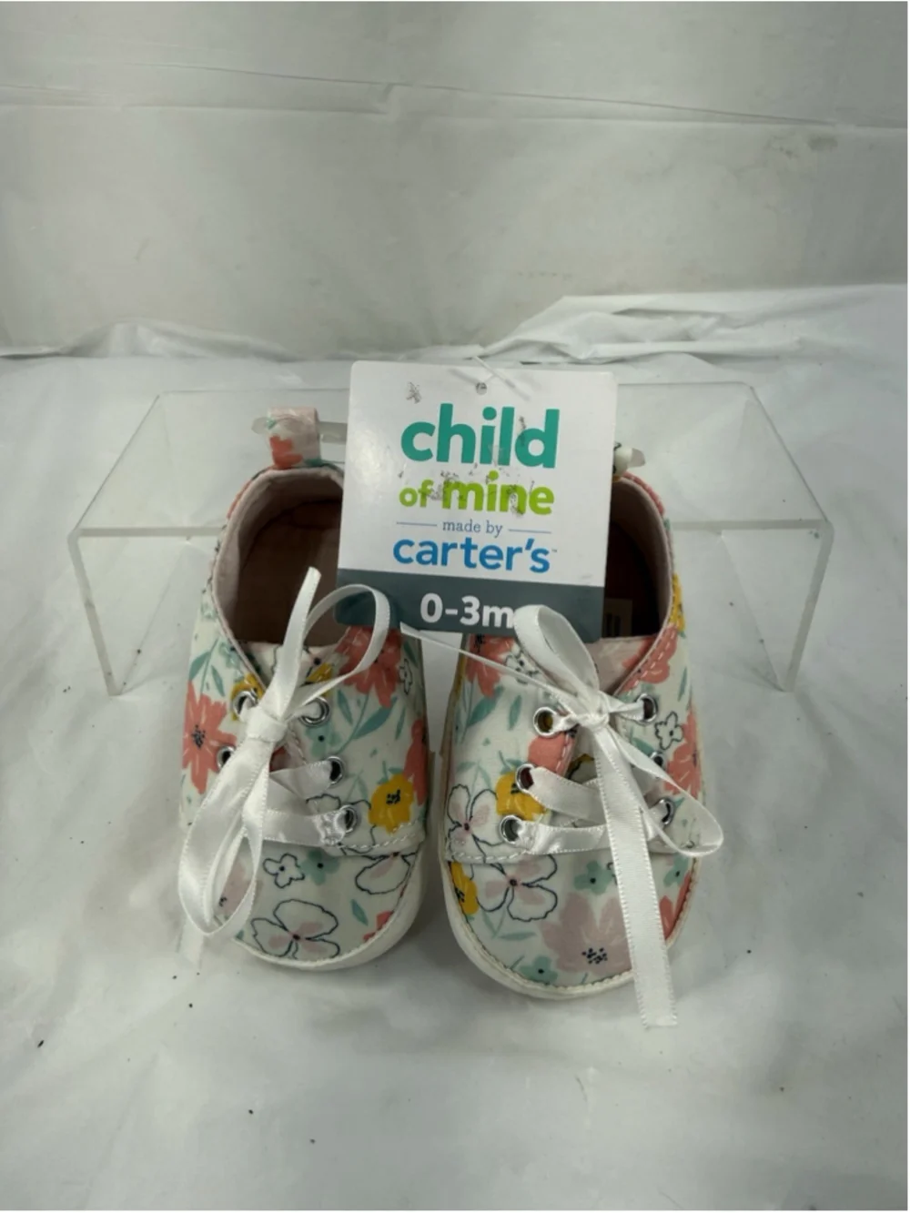 Baby Girl Size 0-3 Months Shoes With Bow Carter's Child Of Mine New